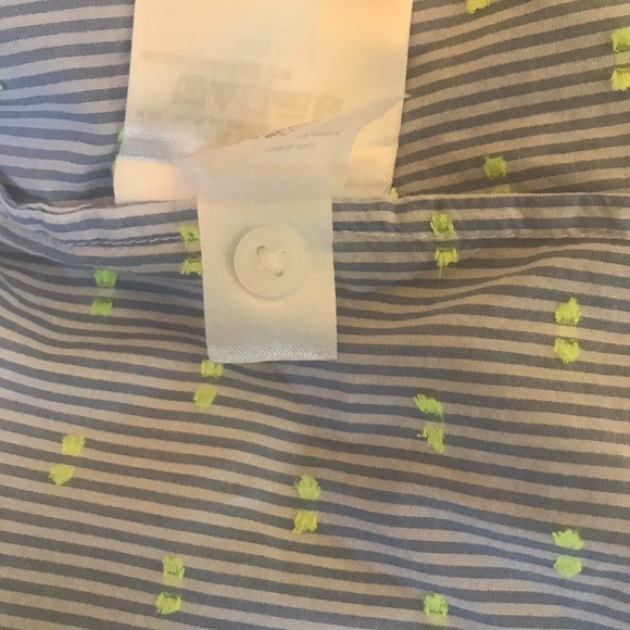 Gap Striped with Yellow Swiss Dot Button Up Sz Sm - Picture 7 of 9